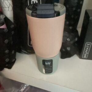 Tan and Green tumbler